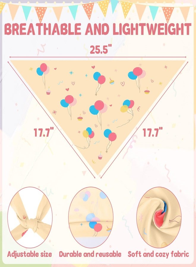 Oitnlaughter Dog Birthday Party Supplies Pastel Dog Birthday Bandana Set with Puppy Bandana Boy Girl Dogs Bday Hat Bow Tie Scarf Banner Balloons Bday Colorful Puppy Party Supplies for Dogs Pets Celebration Outfit - Image 4